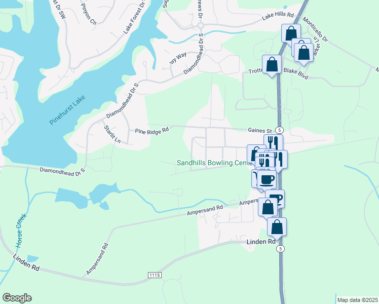 map of restaurants, bars, coffee shops, grocery stores, and more near 174 Charity Lane in Aberdeen
