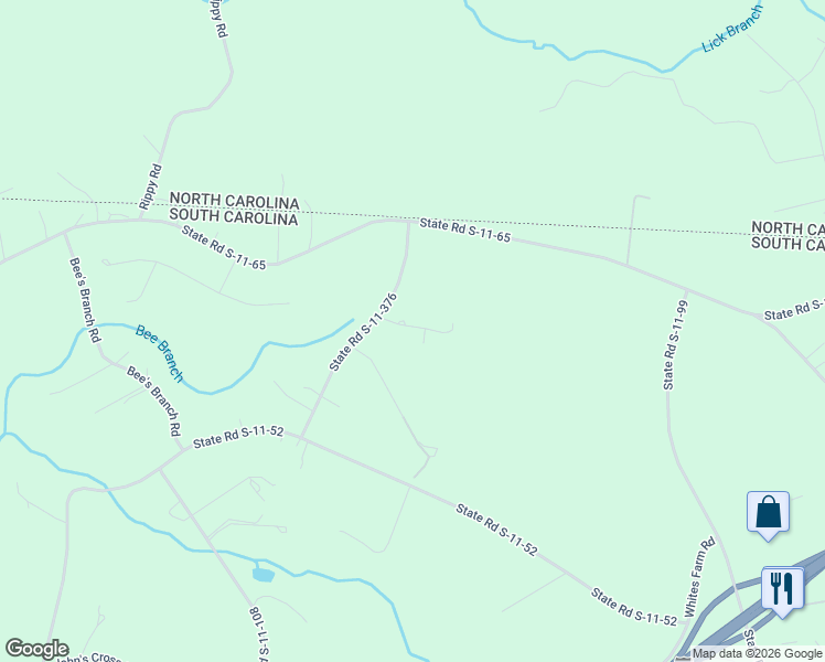 map of restaurants, bars, coffee shops, grocery stores, and more near 121 Ridgecrest Drive in Blacksburg