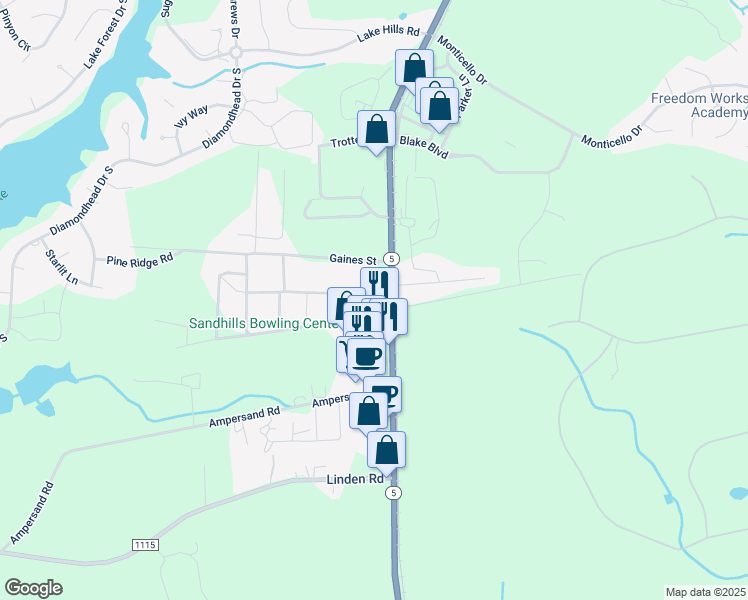 map of restaurants, bars, coffee shops, grocery stores, and more near 123 Cotton Street in Aberdeen