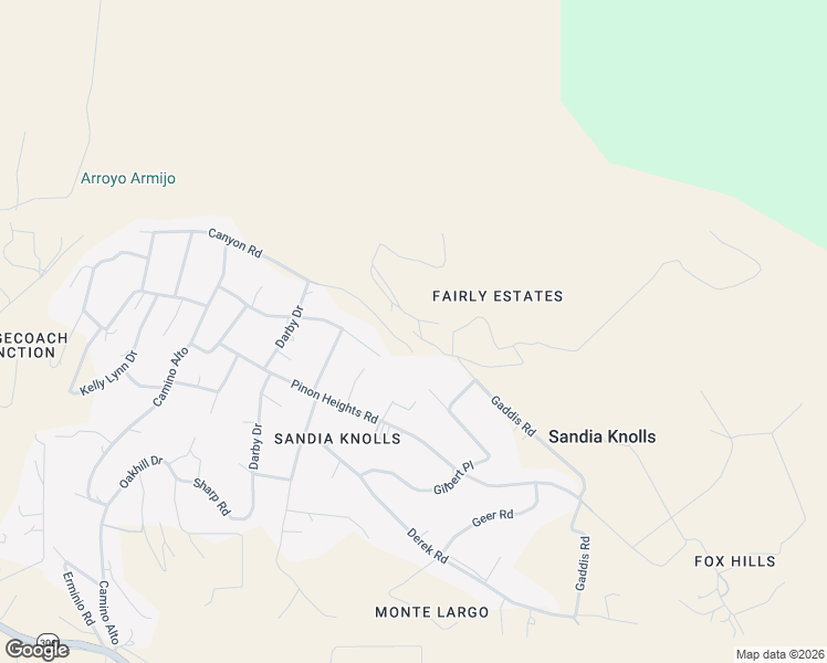 map of restaurants, bars, coffee shops, grocery stores, and more near 68 Canyon Road in Sandia Park