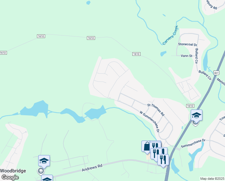 map of restaurants, bars, coffee shops, grocery stores, and more near 6512 Carswell Drive in Fayetteville