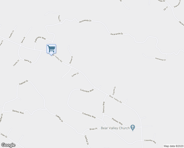 map of restaurants, bars, coffee shops, grocery stores, and more near 26631 Bear Valley Road in Tehachapi