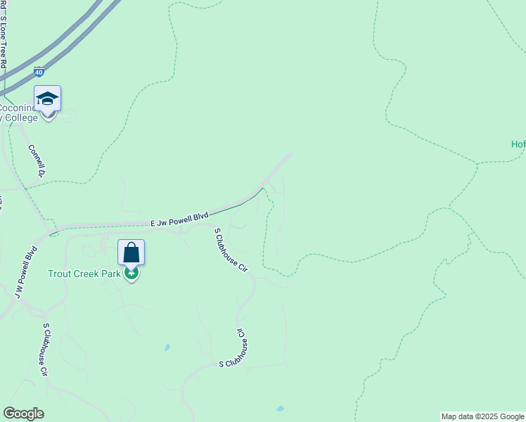 map of restaurants, bars, coffee shops, grocery stores, and more near 4201 South Clubhouse Circle in Flagstaff