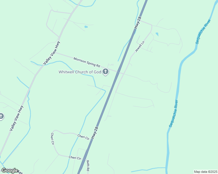map of restaurants, bars, coffee shops, grocery stores, and more near 198 Morrison Spring Road in Whitwell