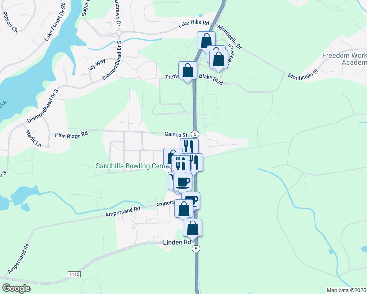 map of restaurants, bars, coffee shops, grocery stores, and more near 134 Cotton Street in Aberdeen