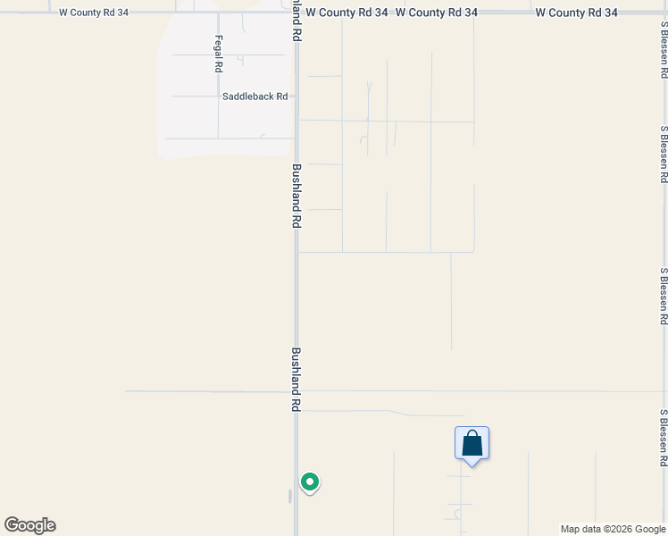 map of restaurants, bars, coffee shops, grocery stores, and more near Bushland Road in Amarillo