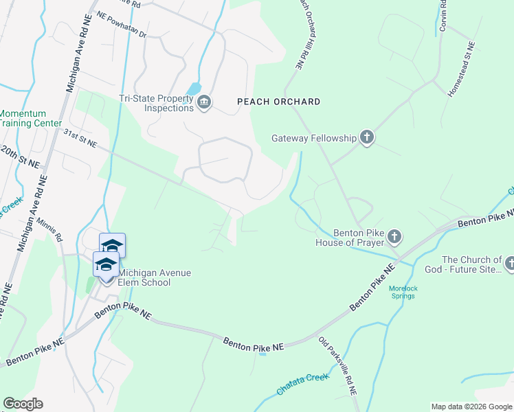 map of restaurants, bars, coffee shops, grocery stores, and more near 222 Lower Woods Trail Northeast in Cleveland
