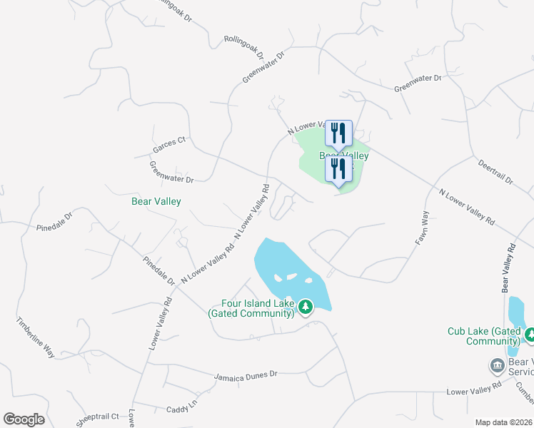 map of restaurants, bars, coffee shops, grocery stores, and more near 77 Meadow Lakes Drive in Tehachapi
