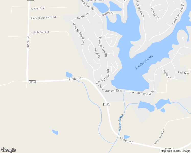 map of restaurants, bars, coffee shops, grocery stores, and more near 315 Diamondhead Drive South in Pinehurst
