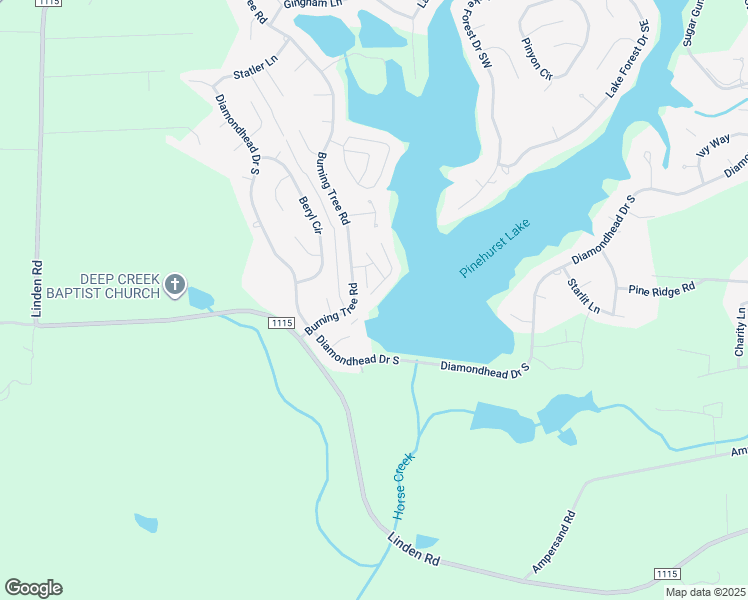 map of restaurants, bars, coffee shops, grocery stores, and more near Pinehurst Villas in Pinehurst
