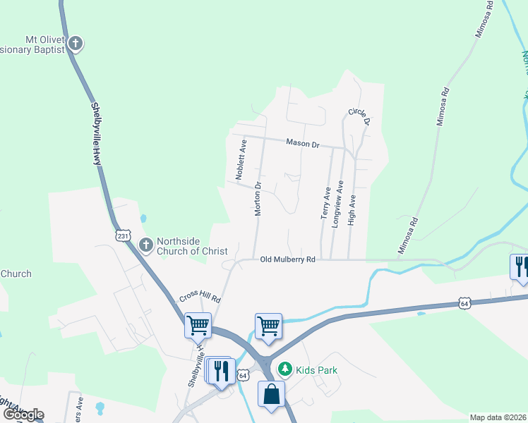 map of restaurants, bars, coffee shops, grocery stores, and more near 117 Morton Dr in Fayetteville