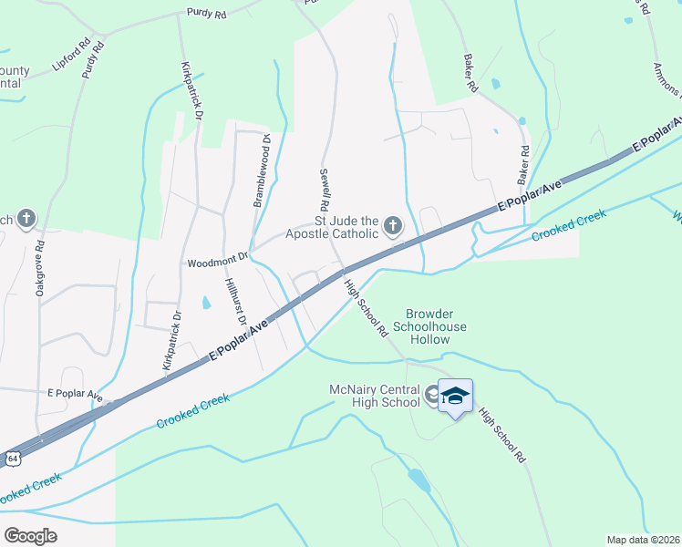 map of restaurants, bars, coffee shops, grocery stores, and more near 1470 East Poplar Avenue in Selmer