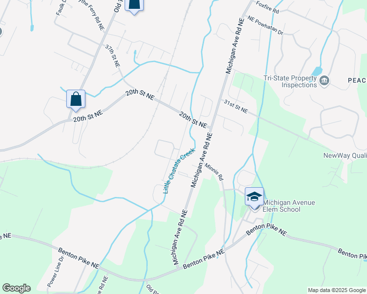 map of restaurants, bars, coffee shops, grocery stores, and more near 2925 Barney's Lane Northeast in Cleveland