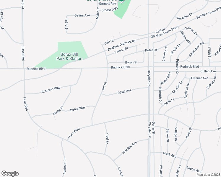 map of restaurants, bars, coffee shops, grocery stores, and more near Edsel Avenue in California City