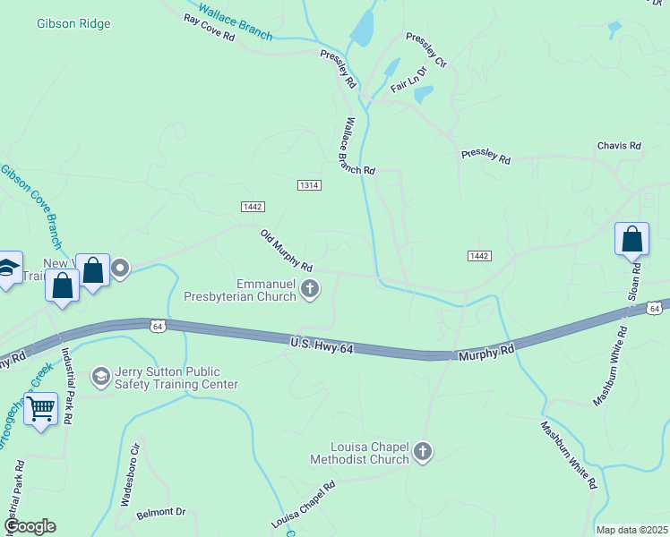 map of restaurants, bars, coffee shops, grocery stores, and more near 2451 Old Murphy Road in Franklin
