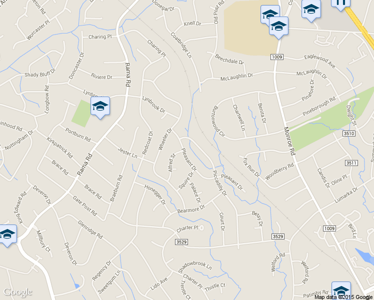 map of restaurants, bars, coffee shops, grocery stores, and more near 6701 Pleasant Dr in Charlotte