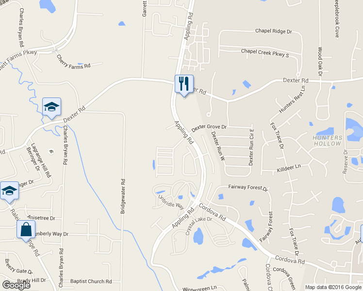 map of restaurants, bars, coffee shops, grocery stores, and more near 1545 Cider House Cove in Shelby County