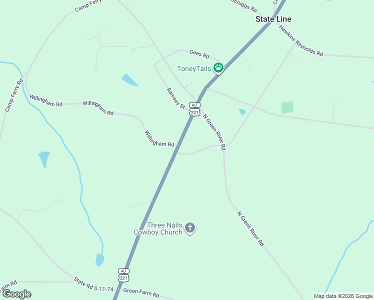 map of restaurants, bars, coffee shops, grocery stores, and more near 111 Meeting House Road in Gaffney