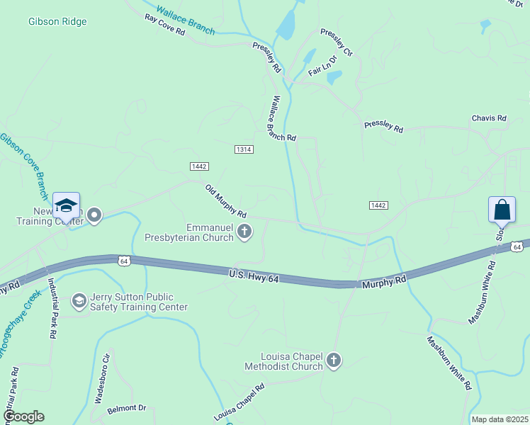map of restaurants, bars, coffee shops, grocery stores, and more near 2451 Old Murphy Road in Franklin