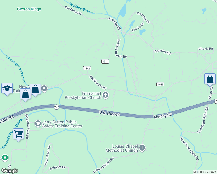 map of restaurants, bars, coffee shops, grocery stores, and more near 63 Breezy Knob Road in Franklin