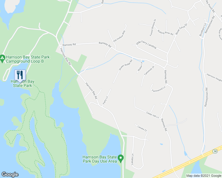 map of restaurants, bars, coffee shops, grocery stores, and more near 6598 Patty Lane in Harrison