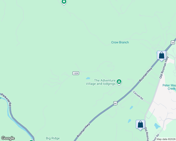 map of restaurants, bars, coffee shops, grocery stores, and more near 424-510 Israel Road in Brevard