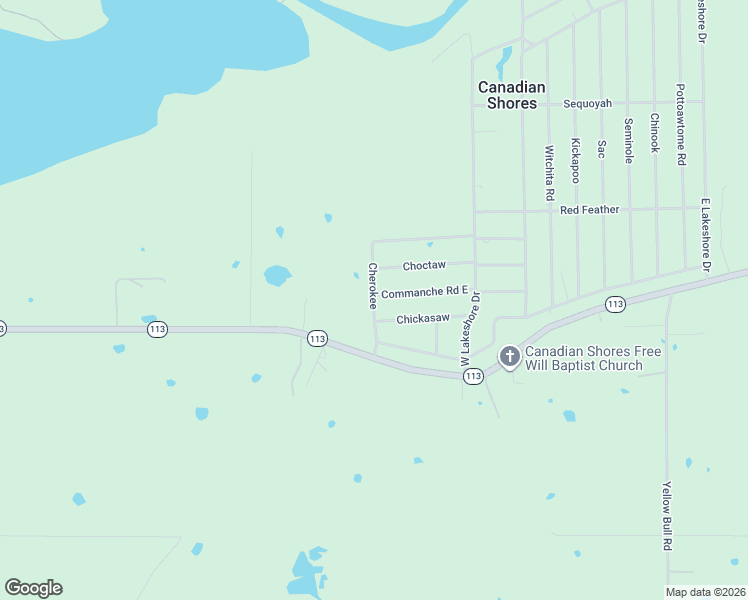 map of restaurants, bars, coffee shops, grocery stores, and more near Cherokee in Canadian Shores