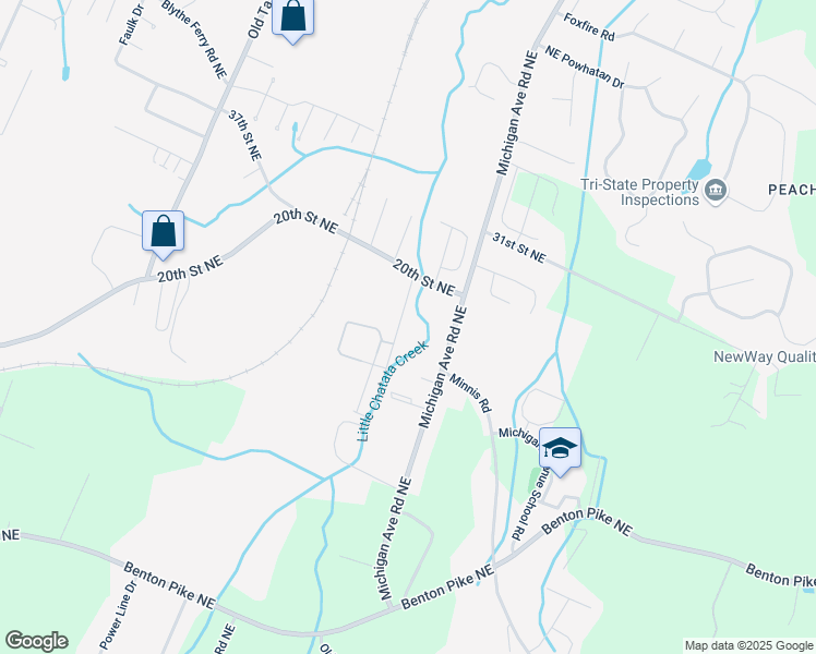 map of restaurants, bars, coffee shops, grocery stores, and more near 2925 Barney's Lane Northeast in Cleveland