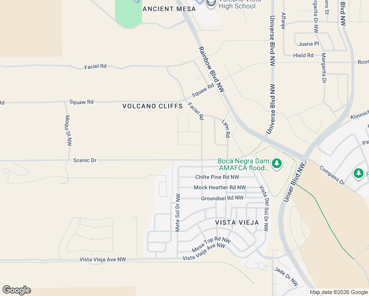 map of restaurants, bars, coffee shops, grocery stores, and more near 8635 Bouvardia Avenue Northwest in Albuquerque