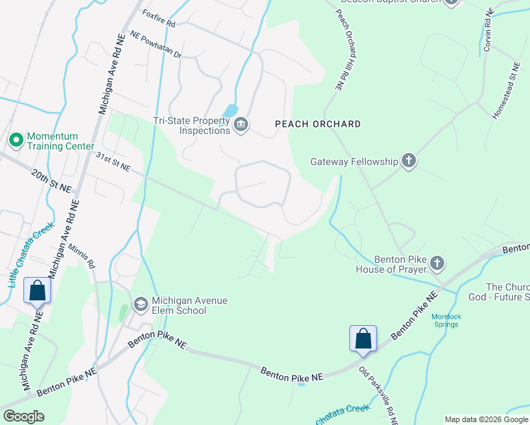 map of restaurants, bars, coffee shops, grocery stores, and more near 162 Lower Woods Trail Northeast in Cleveland