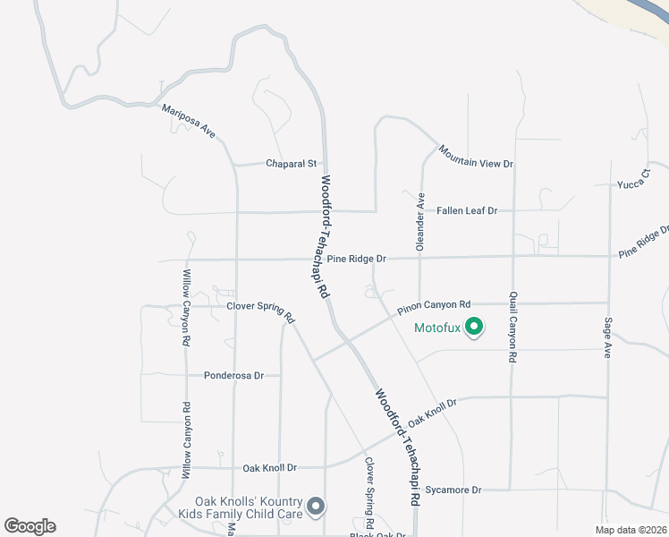 map of restaurants, bars, coffee shops, grocery stores, and more near 23980 Woodford-Tehachapi Road in Tehachapi