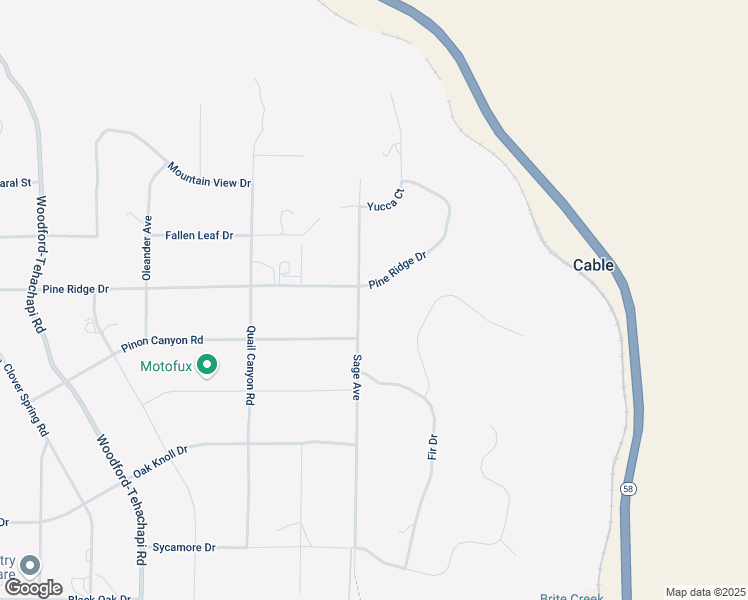 map of restaurants, bars, coffee shops, grocery stores, and more near 19908 Pine Ridge Drive in Tehachapi