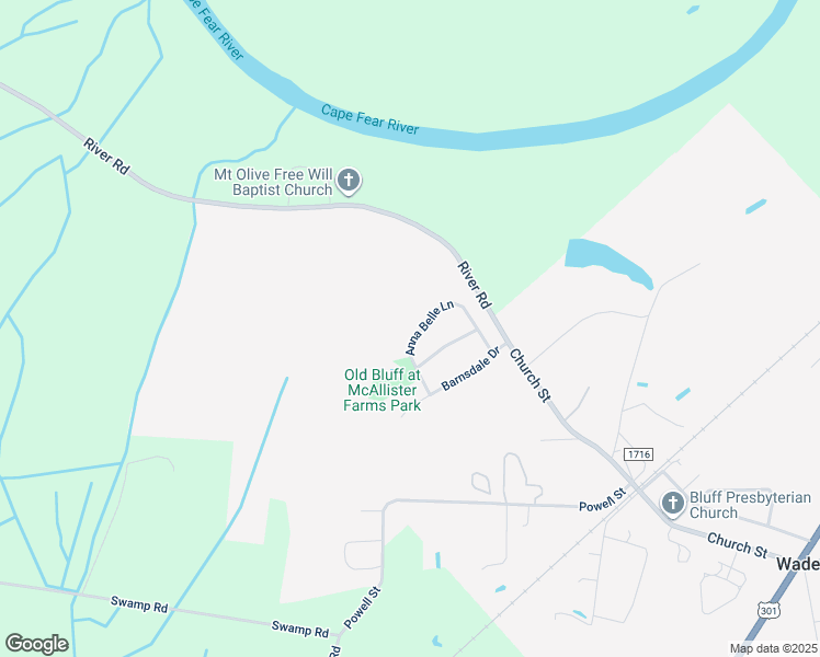 map of restaurants, bars, coffee shops, grocery stores, and more near 5265 Anna Belle Lane in Wade