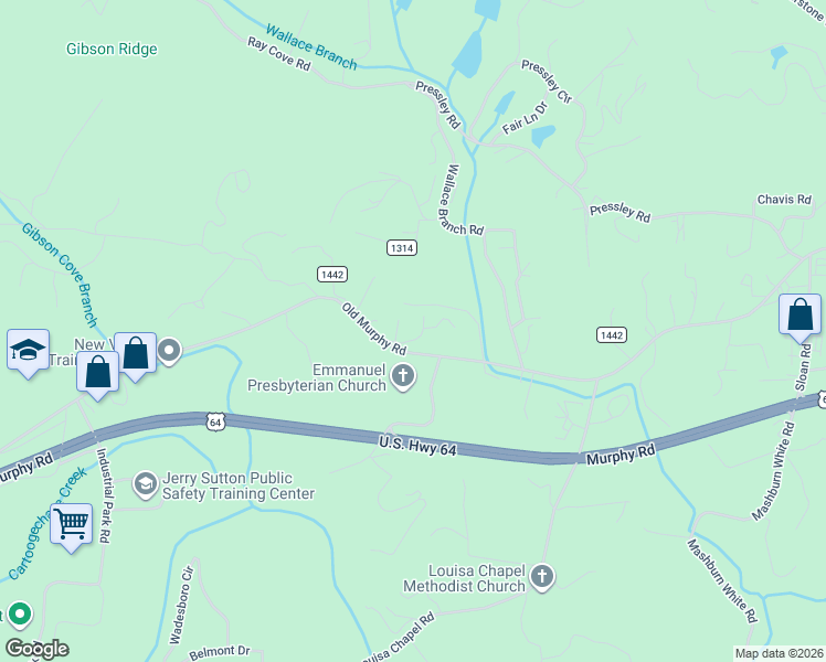 map of restaurants, bars, coffee shops, grocery stores, and more near 63 Breezy Knob Road in Franklin