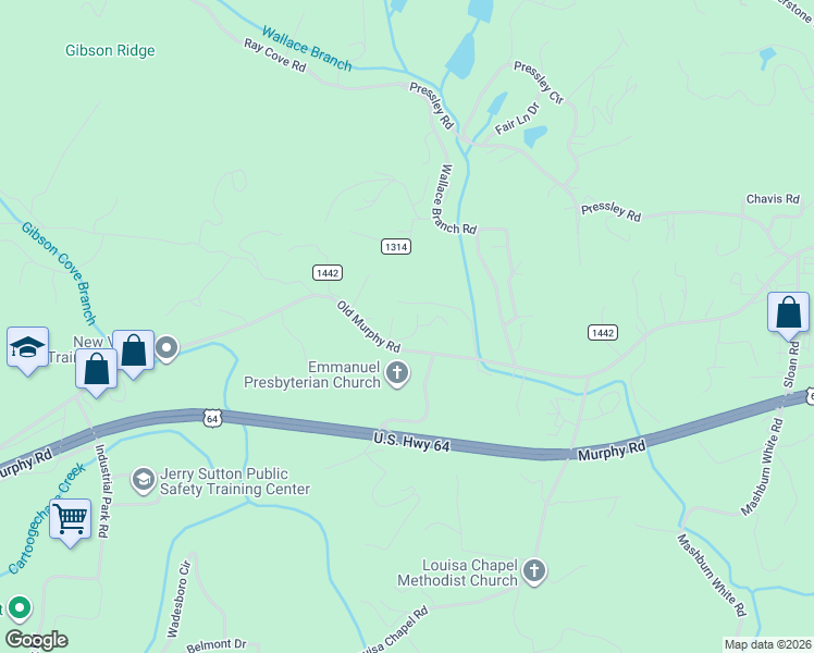 map of restaurants, bars, coffee shops, grocery stores, and more near 128 Breezy Knob Road in Franklin