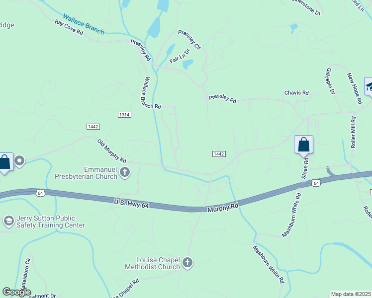 map of restaurants, bars, coffee shops, grocery stores, and more near 71 Live Oak Point in Franklin