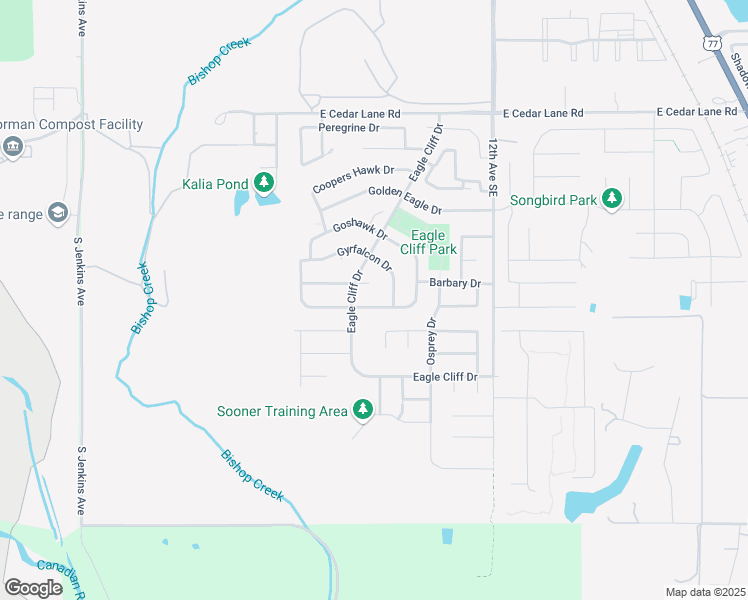 map of restaurants, bars, coffee shops, grocery stores, and more near 700 Verreaux Court in Norman