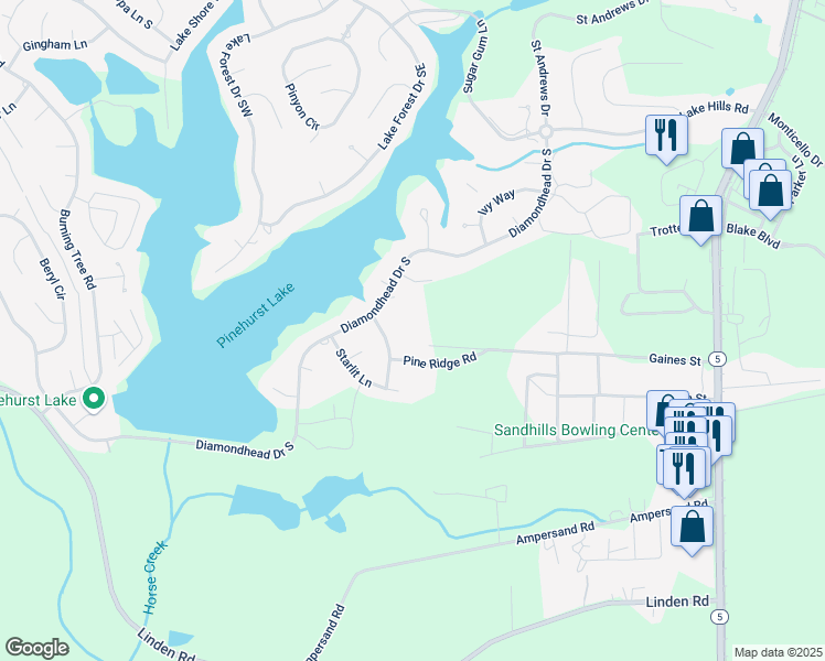 map of restaurants, bars, coffee shops, grocery stores, and more near 448 Gaines Street in Aberdeen