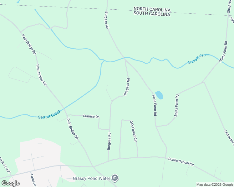 map of restaurants, bars, coffee shops, grocery stores, and more near 235 Burgess Road in Gaffney