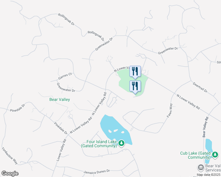 map of restaurants, bars, coffee shops, grocery stores, and more near 29691 Rolling Oak Drive in Tehachapi