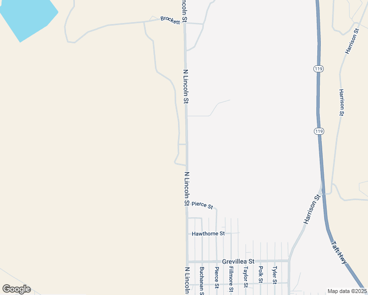 map of restaurants, bars, coffee shops, grocery stores, and more near 27055 North Lincoln Street in Taft