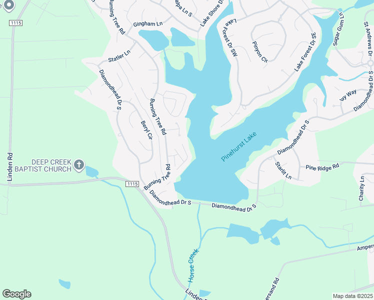map of restaurants, bars, coffee shops, grocery stores, and more near Pinehurst Villas in Pinehurst