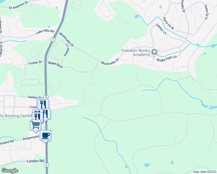 map of restaurants, bars, coffee shops, grocery stores, and more near 100 Cherry Hill Drive in Pinehurst