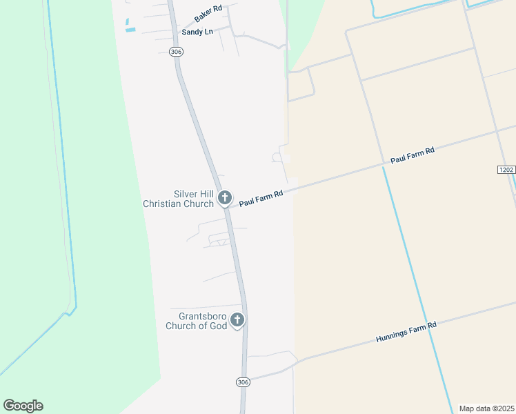 map of restaurants, bars, coffee shops, grocery stores, and more near 108 Paul Farm Road in Grantsboro