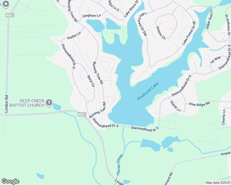map of restaurants, bars, coffee shops, grocery stores, and more near Pinehurst Villas in Pinehurst
