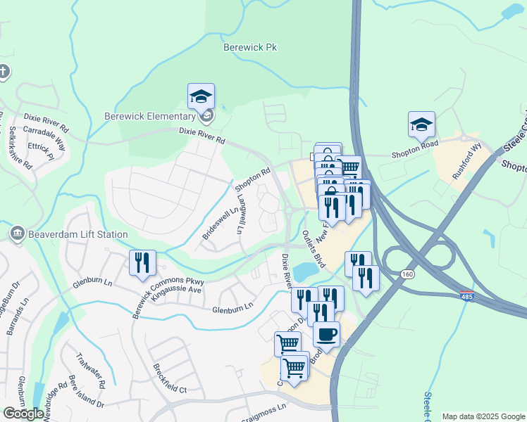 map of restaurants, bars, coffee shops, grocery stores, and more near in Belmont