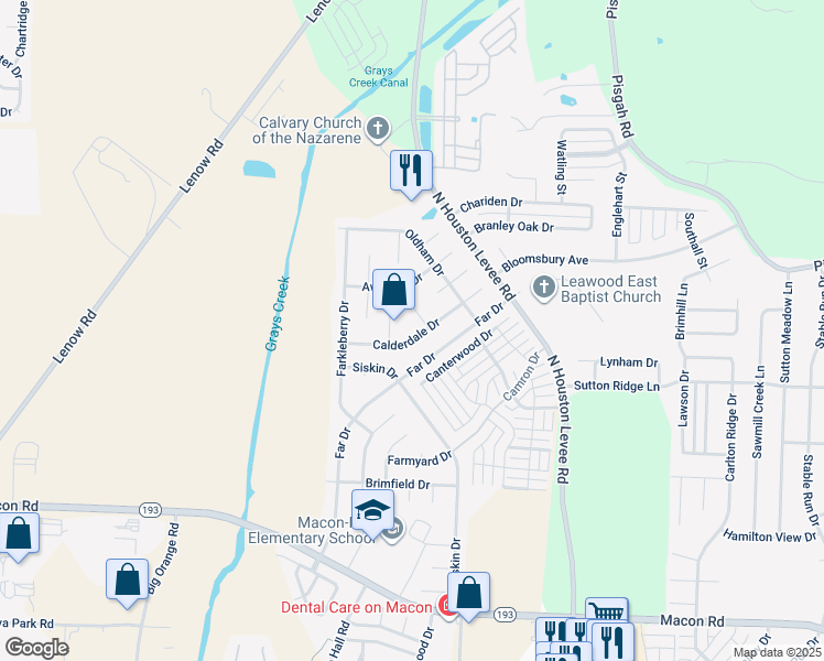 map of restaurants, bars, coffee shops, grocery stores, and more near 1598 Blackalder Cove in Shelby County