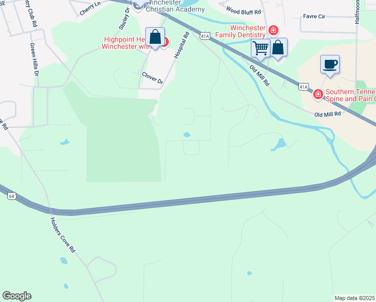 map of restaurants, bars, coffee shops, grocery stores, and more near 85 Queens Circle in Winchester