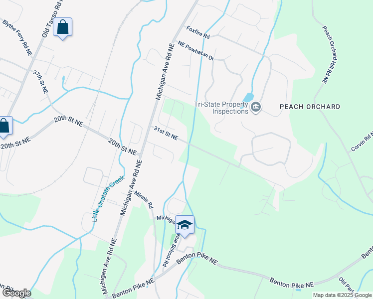 map of restaurants, bars, coffee shops, grocery stores, and more near 1760 31st Street Northeast in Cleveland
