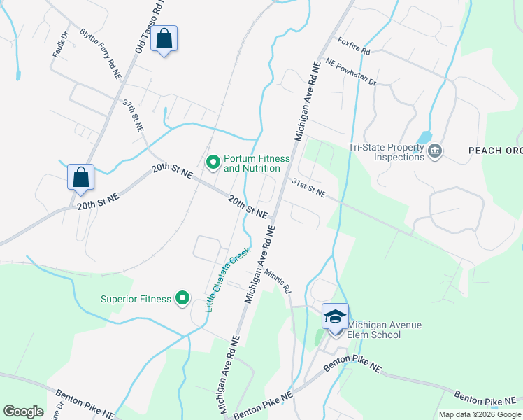 map of restaurants, bars, coffee shops, grocery stores, and more near 3205 20th Street Northeast in Cleveland